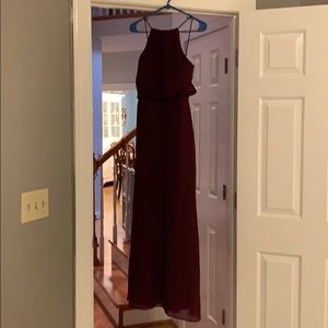 Burgundy bridesmaids dress